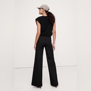 Banana Republic Black WIDE-LEG EVERYWHERE PONTE PANT size large